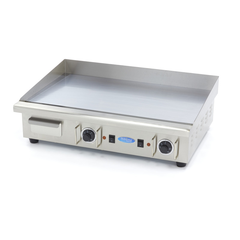 Plaque de cuisson - Chrome lisse - 73cm - avec bac de récupération - 400V - Maxima  au meilleur prix sur Restock CHR