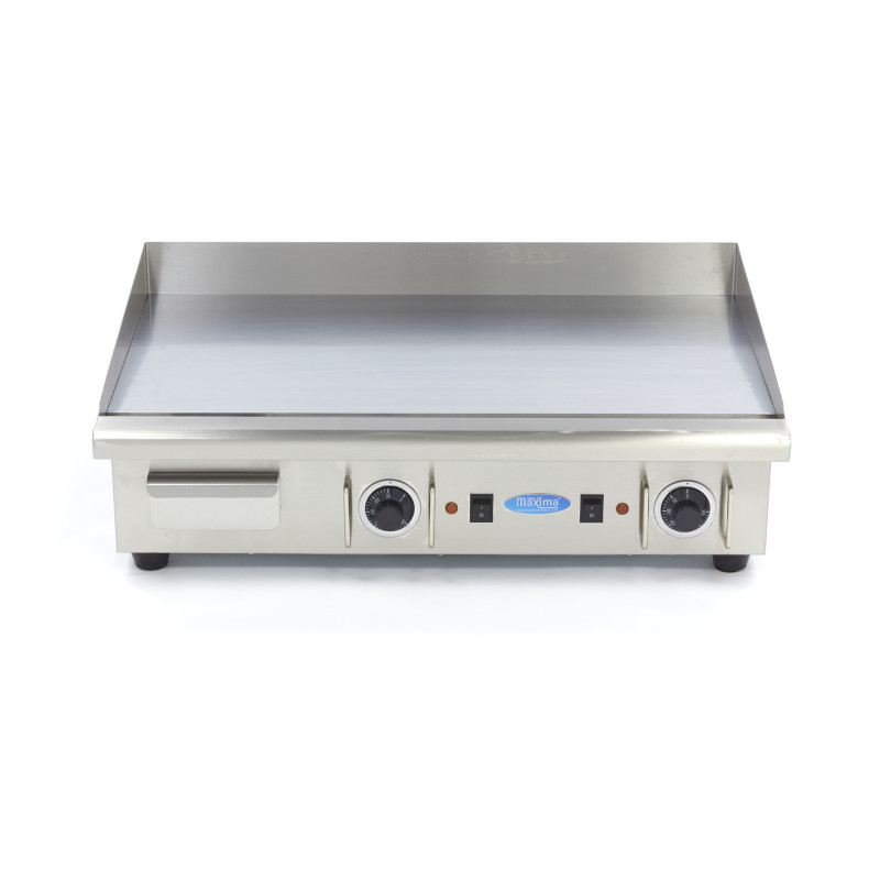 Plaque de cuisson - Chrome lisse - 73cm - avec bac de récupération - 400V - Maxima  au meilleur prix sur Restock CHR