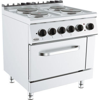 Cuisinière électrique 4 plaques avec four électrique - Combisteel