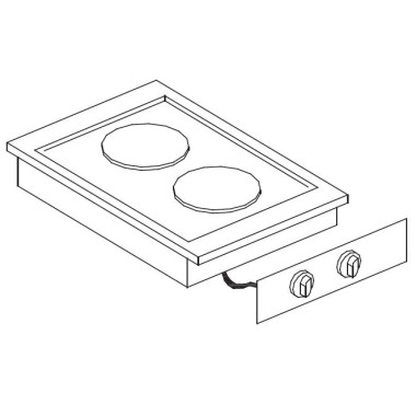Cuisinière électrique 2 plaques - Combisteel