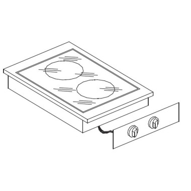 Cuisinière en céramique 2 zones - Combisteel