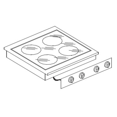Cuisinière en céramique 4 zones - Combisteel