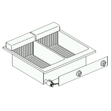 Friteuse électrique 2x 10 litres 600 mm - Combisteel