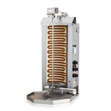 Gyros grill élec. moteur au-dessus 6 zones de chauff. - Combisteel