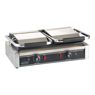 Grill de contact plaque nervurée - Combisteel