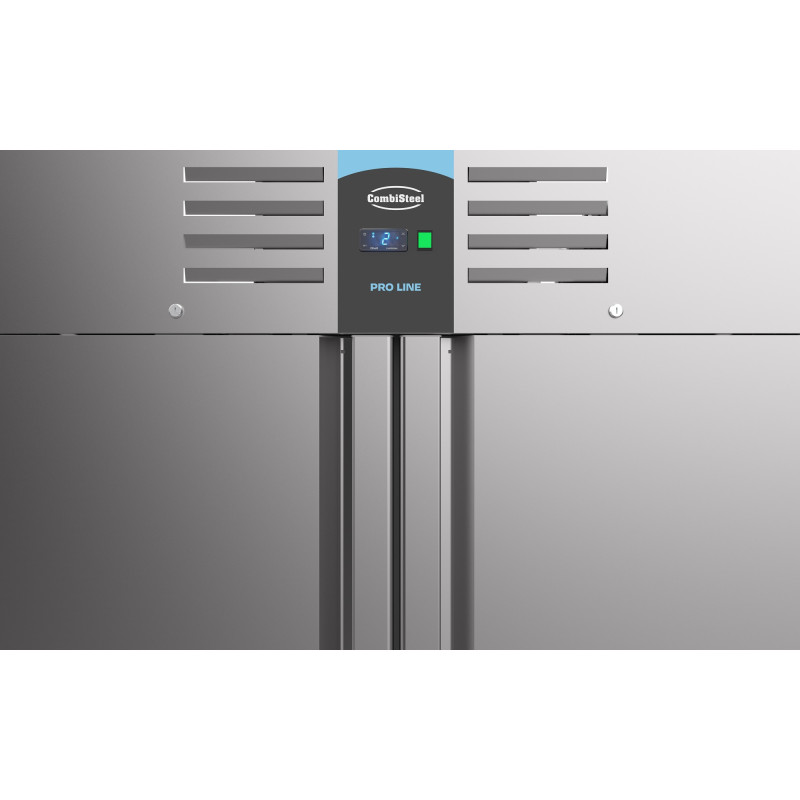 Réfrigérateur professionnel inox 1200L 2 portes LED refroidissement renforcé - Combisteel