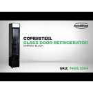 Frigo vitré étroit 105L - +3/+10°C - LED - 4 grilles - Noir - Refroidissement statique avec ventilateur - Combisteel