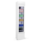 Frigo vitré étroit 105L - +1/+10°C - 4 grilles - LED - Blanc - Compact et verrouillable - Combisteel