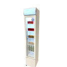 Frigo vitré étroit 105L - +1/+10°C - 4 grilles - LED - Blanc - Compact et verrouillable - Combisteel