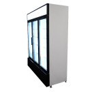 Réfrigérateur 3 portes en verre 1065L acier LED refroidissement statique 180kg - Combisteel