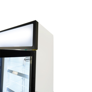 Réfrigérateur 3 portes en verre 1065L acier LED refroidissement statique 180kg - Combisteel