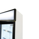 Réfrigérateur 3 portes en verre 1065L acier LED refroidissement statique 180kg - Combisteel