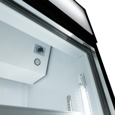 Réfrigérateur 3 portes en verre 1065L acier LED refroidissement statique 180kg - Combisteel