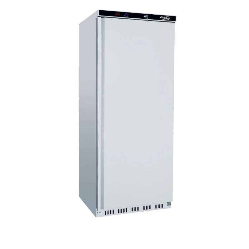 Congélateur 1 porte 340L statique blanc acier verrouillable réversible - Combisteel