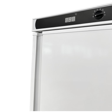 Congélateur 1 porte 340L statique blanc acier verrouillable réversible - Combisteel