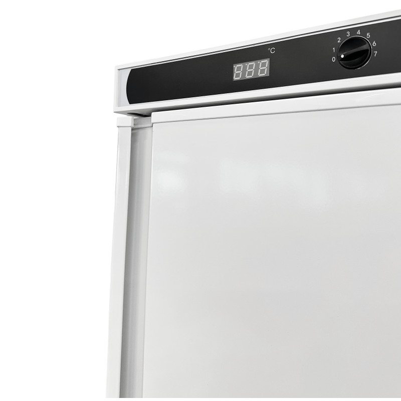 Congélateur 1 porte 340L statique blanc acier verrouillable réversible - Combisteel