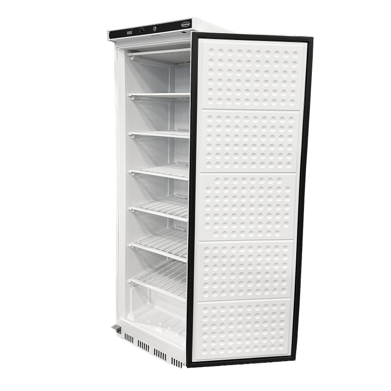 Congélateur 1 porte 340L statique blanc acier verrouillable réversible - Combisteel