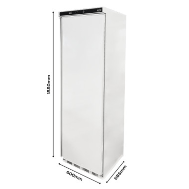 Congélateur 1 porte 340L statique blanc acier verrouillable réversible - Combisteel