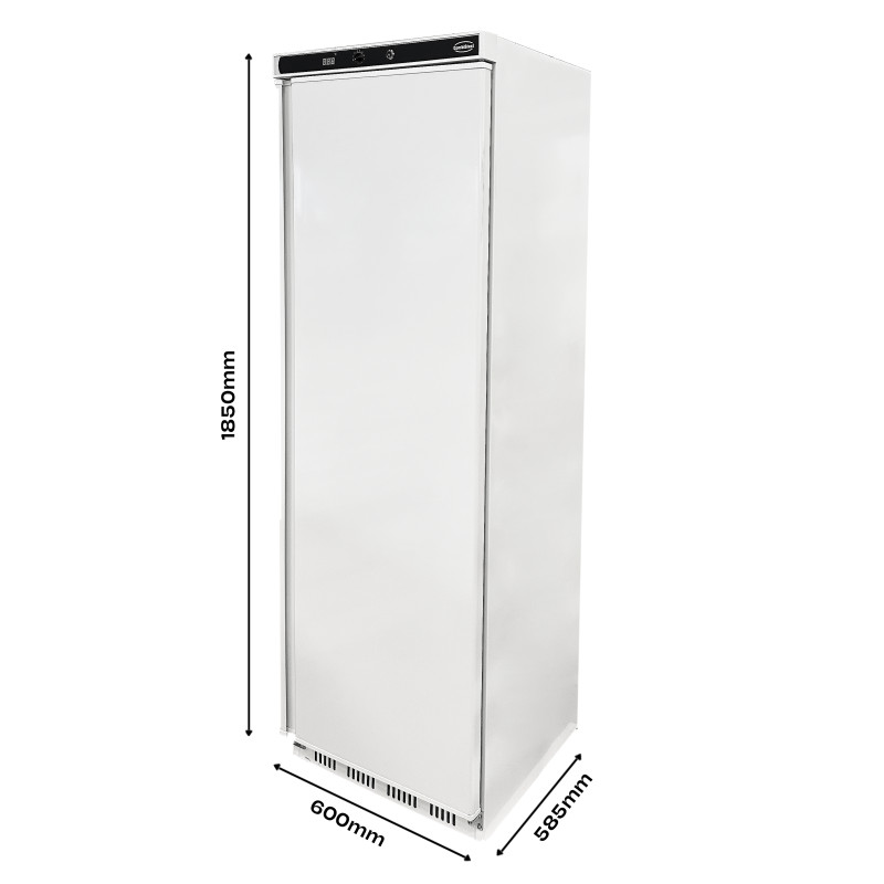 Congélateur 1 porte 340L statique blanc acier verrouillable réversible - Combisteel