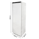 Congélateur 1 porte 340L statique blanc acier verrouillable réversible - Combisteel