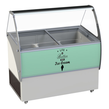 Vitrine à crème glacée 9x5 litres - Combisteel