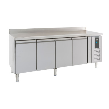 Table réfrigérée 4 portes inox 2230mm - Refroidissement statique - Combisteel