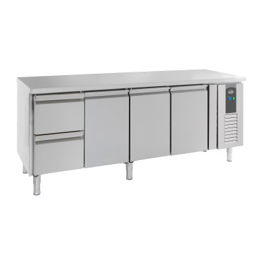 Table réfrigérée inox 3 portes et 2 tiroirs - Combisteel