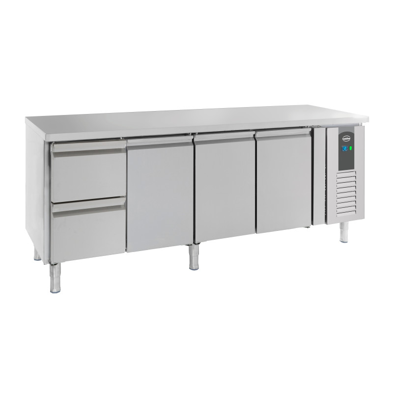Table réfrigérée inox 3 portes et 2 tiroirs - Combisteel