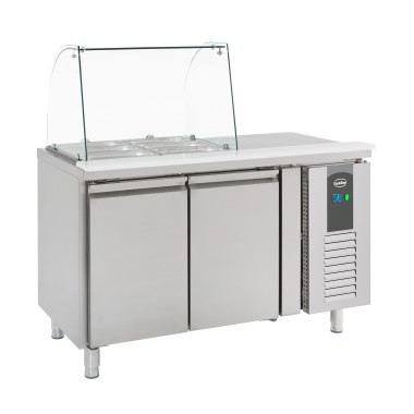 Table réfrigérée avec verre 2 portes - Combisteel