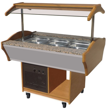 Buffet réfrigéré sur roulettes 3 x GN 1/1 - Combisteel