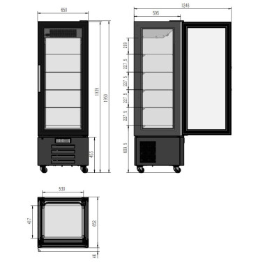 Vitrine de pâtisserie réfrigérée 1950 mm - Combisteel