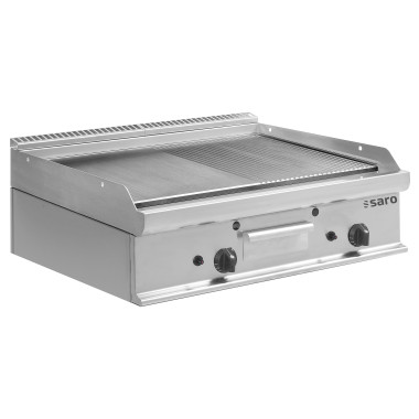 Plancha à Gaz - Table - 2 Zones - Mixte - 795x530 mm - 270°C - 12 kW - E7/KTG2BBM - Saro  au meilleur prix sur Restock CHR