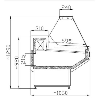 Vitrine réfrigérée owen 2.5 - Combisteel