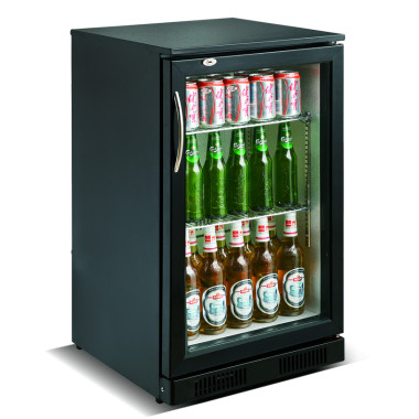 Arrière bar réfrigéré noir 1 porte - Combisteel
