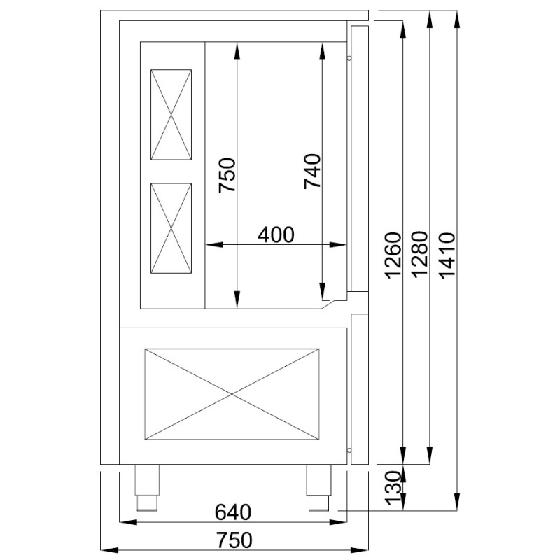 Refroidisseur à ventilation 10x 1/1GN - Combisteel