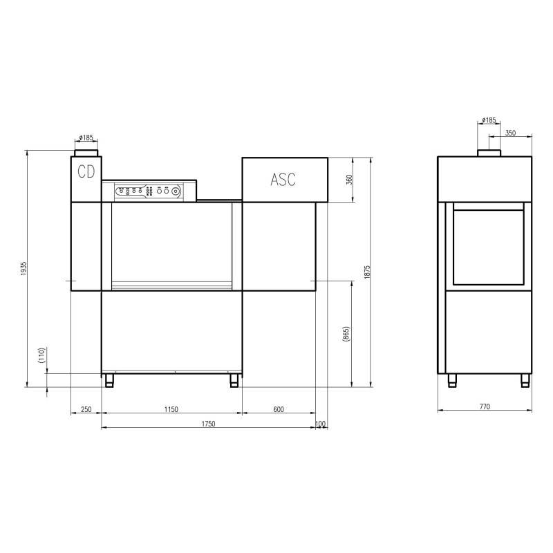 Lave-vaiselle transporteur en rack asc - Combisteel