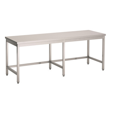 Plan de travail ouvert 2500 mm- 6 pieds - Combisteel