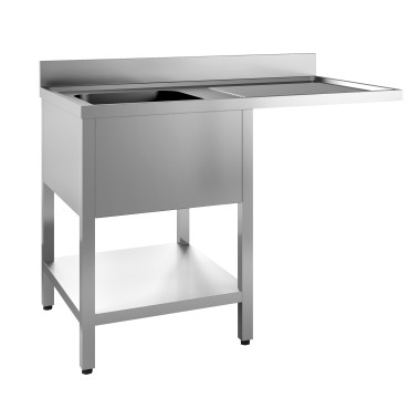Bloc- évier gauche - lave vaisselle à droite 1400x700 - Combisteel