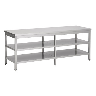 Plan de travail 3 étages inox 2200mm - Combisteel