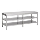 Table de travail inox 3 étages 2100mm - Combisteel