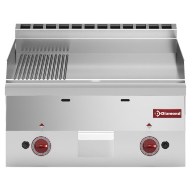 Plaque de cuisson à gaz 2/3 lisse1/3 nervurée - Diamond  au meilleur prix sur Restock CHR