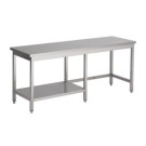 Table travail inox 1/2 étagère 1800x700mm - Combisteel