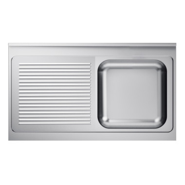 Evier à droite inox 1200X 600mm - Combisteel