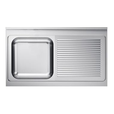 Evier à gauche inox 1200X 700mm - Combisteel
