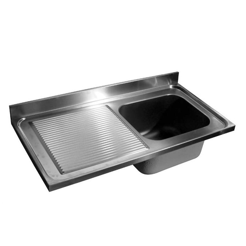 Evier à droite 1400x 700 mm inox - Combisteel