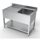 Bloc évier étagère bac à droite 1200x700 - Combisteel