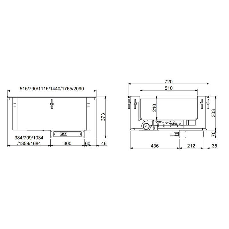 Drop-in bain-marie air chaud 4/1 - Combisteel