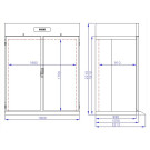 Congélateur professionnel 1400L en acier inox mono block 2 portes -10/-20°C LED verrouillable - Combisteel