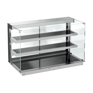 Drop-in vitrine cubique noir chauffante - Combisteel