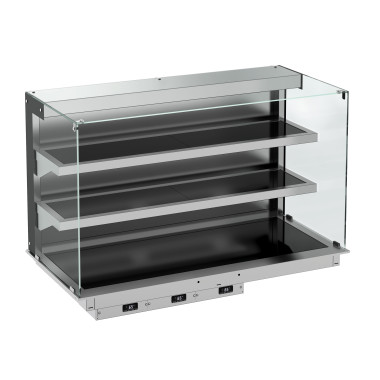 Drop-in vitrine cubique chauffante - Combisteel